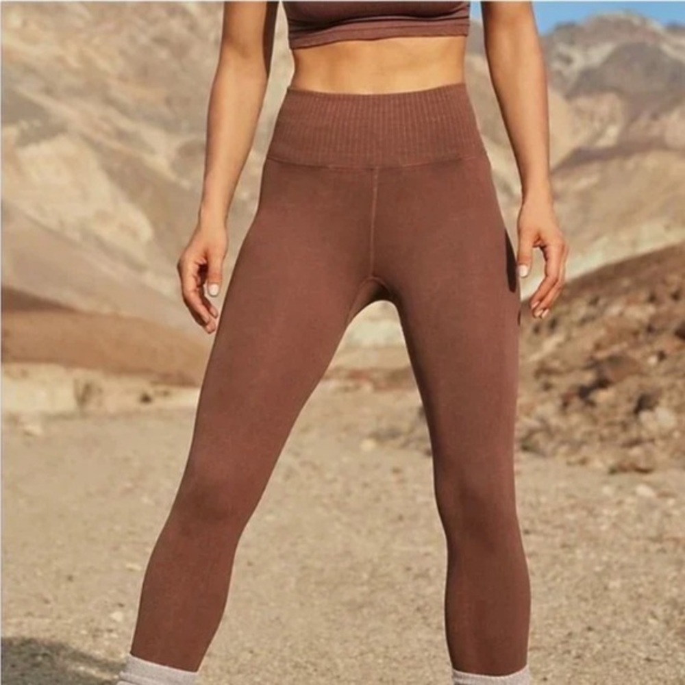 Free People Movement Good Karma Leggings High-Rise 7/8 Nutmeg M/L NWOT